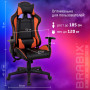 Кресло компьютерное BRABIX GT Racer GM-100, две подушки, экокожа, черное/оранжевое, 531925