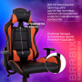 Кресло компьютерное BRABIX GT Racer GM-100, две подушки, экокожа, черное/оранжевое, 531925