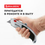 Нож универсальный мощный BRAUBERG Professional, 6 лезвий в комплекте, фиксатор, металл, 235404