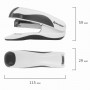 Степлер №10 BRAUBERG JET PRO, до 12 листов, эргономичный, бело-черный, 228583