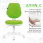 Кресло BRABIX Fancy MG-201W, без подлокотников, пластик белый, салатовое, 532414, MG-201W_532414