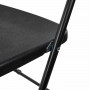 Стул складной для дома и офиса BRABIX Golf CF-002, черный каркас, пластик черный, 531563