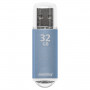 Флеш-диск 32 GB, SMARTBUY V-Cut, USB 2.0, металлический корпус, синий, SB32GBVC-B