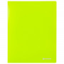 Папка на 2 кольцах BRAUBERG Neon, 25 мм, внутренний карман, неоновая, зеленая, до 170 листов, 0,7 мм, 227456