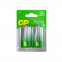 Батарейки GP Super, D (LR20, 13 А), алкалиновые, комплект 2 шт., в блистере