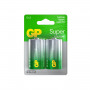 Батарейки GP Super, D (LR20, 13 А), алкалиновые, комплект 2 шт., в блистере
