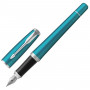 Ручка перьевая PARKER Urban Core Vibrant Blue CT, корпус изумрудный глянцевый лак, хромированные детали, синяя, 1931594
