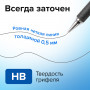 Карандаш механический BRAUBERG Black Jack, металлический корпус, резиновый грип, ластик, 0,5 мм, 180463