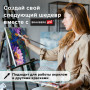 Кисть художественная профессиональная BRAUBERG ART CLASSIC, синтетика жесткая, плоская, № 22, длинная ручка, 200673