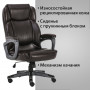 Кресло офисное BRABIX PREMIUM Favorite EX-577, пружинный блок, рециклир. кожа, коричневое, 531936