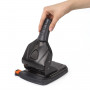Дырокол металлический МОЩНЫЙ BRAUBERG Heavy duty до 65 листов, эргономичный, черный
