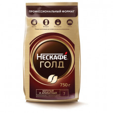 Кофе молотый в растворимом NESCAFE (Нескафе) Gold, сублимированный, 750 г, мягкая упаковка, 12146905