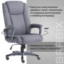 Кресло офисное BRABIX PREMIUM Solid HD-005, нагрузка до 180 кг, ткань, серое, 531823