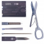 Подарочный набор Швейцарская Карта VICTORINOX Swiss Card Onyx, полупрозрачная, черная, 11 функ., 0.7133.T3