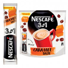 Кофе растворимый NESCAFE 3 в 1 Карамельный, 20 пакетиков по 14,5 г (упаковка 320 г), 12300793
