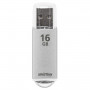 Флеш-диск 16 GB, SMARTBUY V-Cut, USB 2.0, металлический корпус, серебристый, SB16GBVC-S