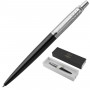 Ручка шариковая PARKER Jotter Core Bond Street Black CT, корпус черный, хромированные детали, синяя, 1953184