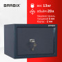 Сейф BRABIX КМ-260, 260х360х290 мм, 13 кг, ключевой замок + полка, крепление к стене, 291165