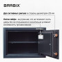 Сейф BRABIX КМ-260, 260х360х290 мм, 13 кг, ключевой замок + полка, крепление к стене, 291165