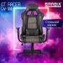 Кресло компьютерное BRABIX GT Racer GM-100, две подушки, ткань, экокожа, черное/коричневое, 531819