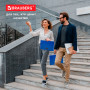 Папка-портфель пластиковая BRAUBERG Energy, А4 (330х256х32 мм), без отделений, синий, 222082
