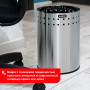 Корзина металлическая для мусора ЛАЙМА Bionic, 12 л, матовая, перфорированная, несгораемая, 232268