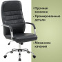 Кресло офисное BRABIX Stark EX-547, экокожа, хром, черное, 531948