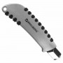 Нож канцелярский 18 мм BRAUBERG Metallic, роликовый фиксатор, резиновые вставки, металл, 237159