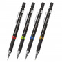 Карандаш механический BRAUBERG Ring, корпус черный, детали ассорти, ластик, 0,5 мм, 181418