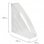 Лоток вертикальный для бумаг BRAUBERG Office style, 245х90х285 мм, прозрачный, 237280