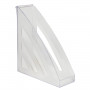 Лоток вертикальный для бумаг BRAUBERG Office style, 245х90х285 мм, прозрачный, 237280