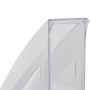 Лоток вертикальный для бумаг BRAUBERG Office style, 245х90х285 мм, прозрачный, 237280