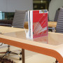 Лоток вертикальный для бумаг BRAUBERG Office style, 245х90х285 мм, прозрачный, 237280