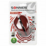 Мышь беспроводная SONNEN WM-250Br, USB, 1600 dpi, 3 кнопки + 1 колесо-кнопка, оптическая, бордовая, 512641