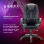 Кресло компьютерное BRABIX PREMIUM Rapid GM-102, НАГРУЗКА 180 кг, экокожа/ткань, черное/серое, 532105