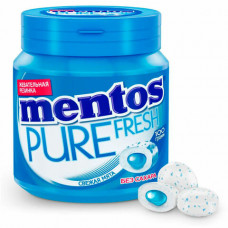 Жевательная резинка MENTOS Pure Fresh (Ментос) Свежая мята, 100 г, банка, 20798