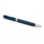 Ручка шариковая PARKER Sonnet Core Subtle Blue Lacquer CT Slim, тонкая, корпус синий глянцевый лак, палладиевые детали, черная, 1945365