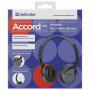 Наушники с микрофоном (гарнитура) DEFENDER Accord 160, проводные, 1,2 м, с оголовьем, черные с серым, 63160