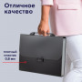 Папка-портфель пластиковая BRAUBERG Energy А4 (330х256х32 мм), 7 отделений, черная, 221204
