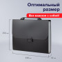 Папка-портфель пластиковая BRAUBERG Energy А4 (330х256х32 мм), 7 отделений, черная, 221204