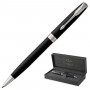 Ручка шариковая PARKER Sonnet Core Matt Black CT, корпус черный матовый лак, палладиевые детали, черная, 1931524