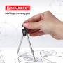Готовальня BRAUBERG Architect, 2 предмета: циркуль 135 мм, грифель, пенал с подвесом, 210321