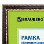 Рамка 30х40 см, пластик, багет 30 мм, BRAUBERG HIT4, красное дерево с двойной позолотой, стекло, 391006