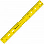 Линейка пластиковая 30 см, BRAUBERG Crystal, тонированная, ассорти, 210291