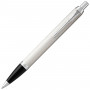 Ручка шариковая PARKER IM Core White Lacquer CT, корпус белый глянцевый лак, хромированные детали, синяя, 1931675