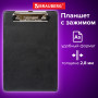 Доска-планшет МАЛЫЙ ФОРМАТ (158х230 мм), А5, BRAUBERG NUMBER ONE с прижимом, картон/ПВХ, ЧЕРНАЯ, 232224