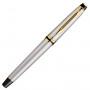 Ручка подарочная перьевая WATERMAN Expert 3 Stainless Steel GT, серебристый корпус, позолоченные детали, синяя, S0951940