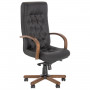 Кресло офисное Fidel extra, кожа, дерево, черное