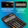 Калькулятор настольный BRAUBERG EXTRA-14-BK (206x155 мм), 14 разрядов, двойное питание, ЧЕРНЫЙ, 250474