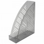 Лоток вертикальный для бумаг BRAUBERG Standard+, 250х90х300 мм, тонированный серый, 237226